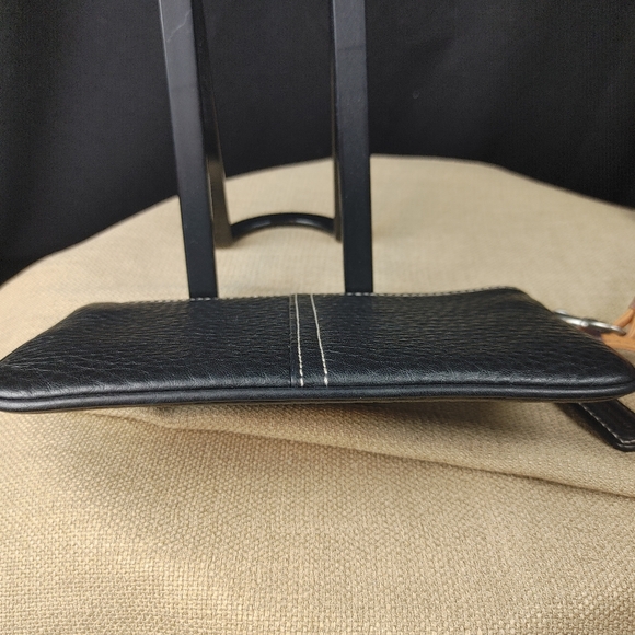 Coach Black Pebbled Leather Wristlet - Picture 7 of 7